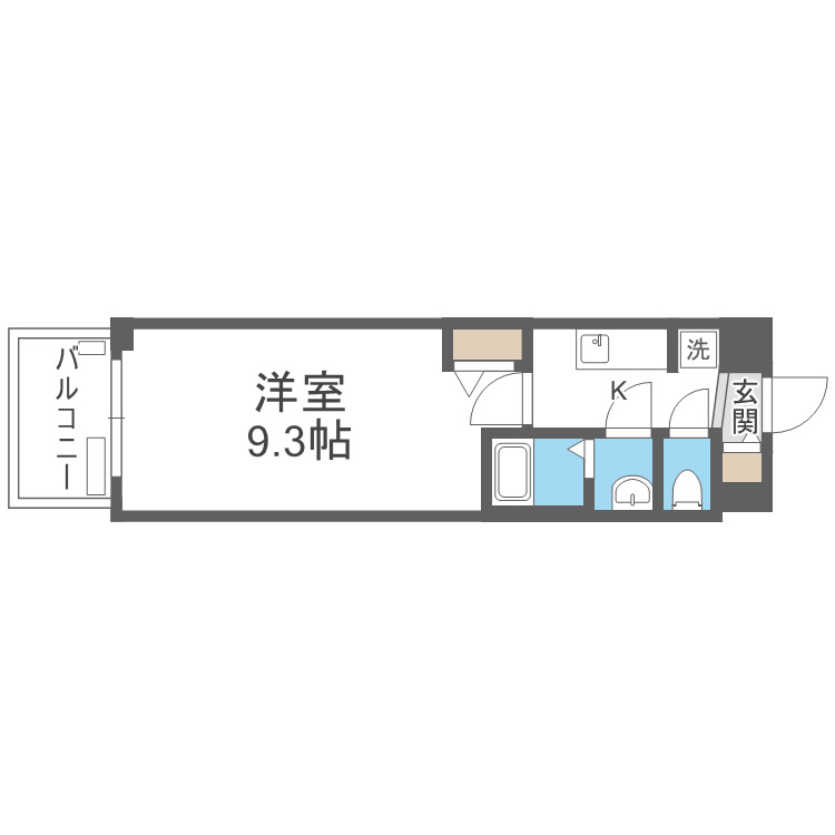 ソルテラスNAMBAフロントの間取り