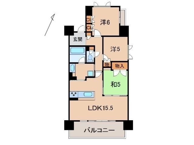 シャルマンフジスマート和歌山城公園の間取り