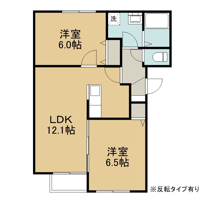 かくぼウエストヒルズA棟の間取り