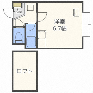 札幌市白石区栄通のアパートの間取り