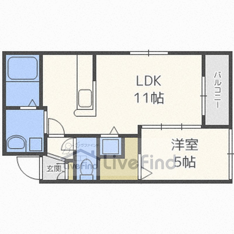 札幌市白石区本郷通のマンションの間取り