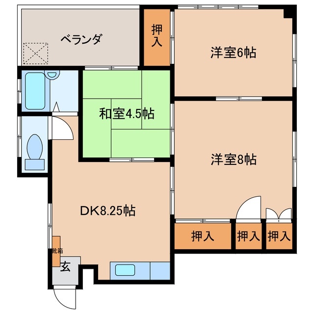 フロンティア麻里布の間取り