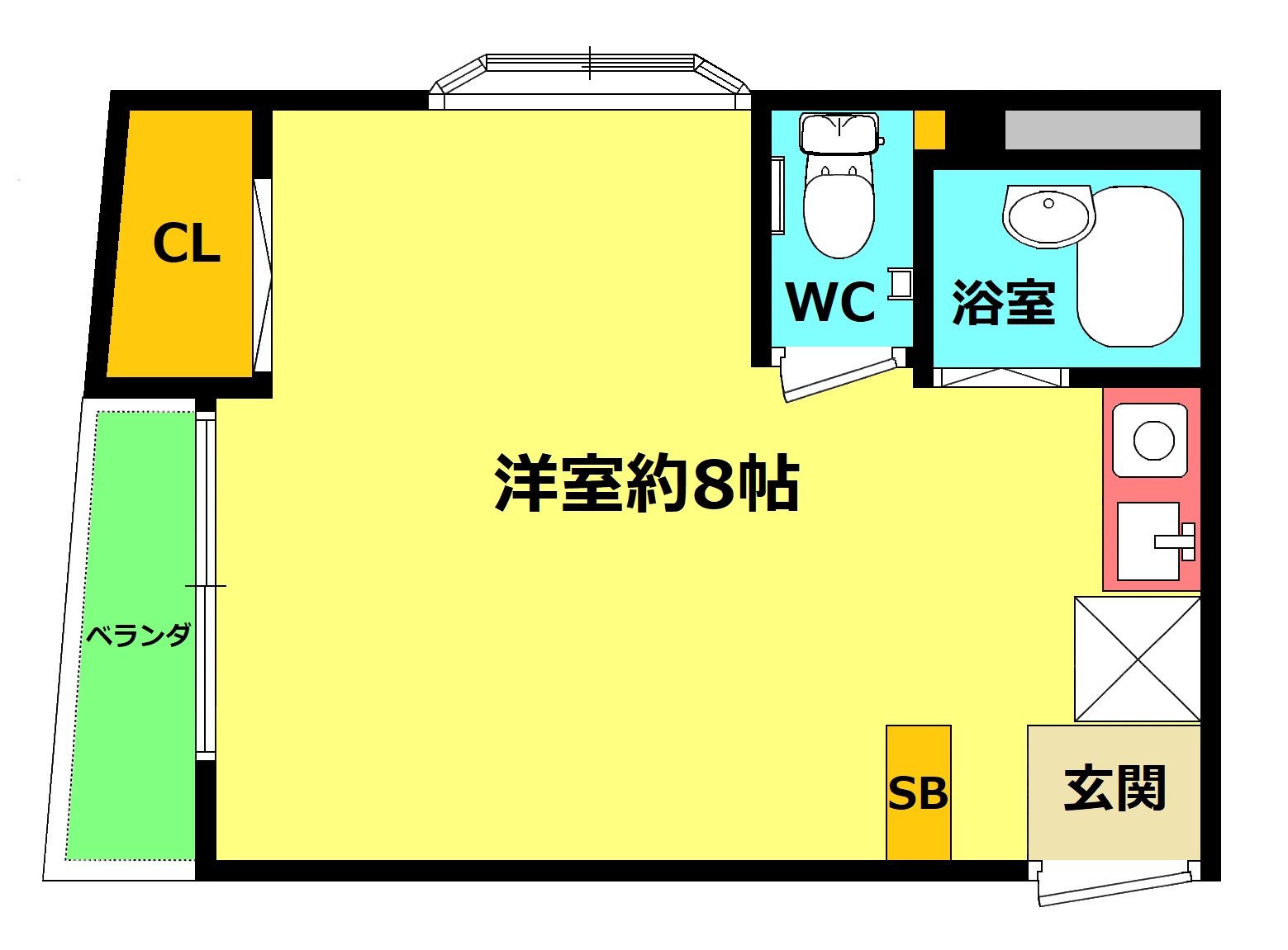 枚方市西禁野のマンションの間取り