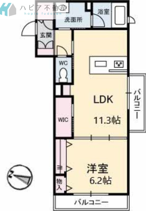 ヴィアソーレ虹ケ丘の間取り