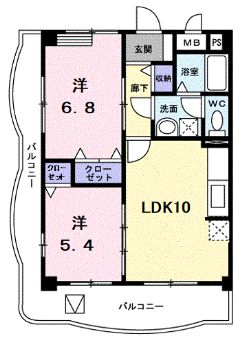 ヴェルドミールSの間取り