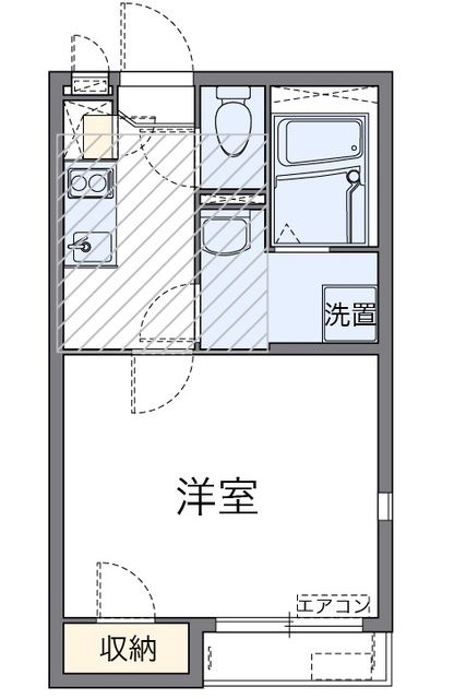 坂戸市千代田のアパートの間取り