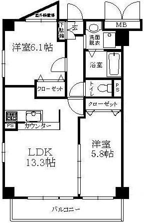 鎌ケ谷市富岡のマンションの間取り