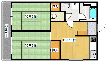 広島市西区天満町のマンションの間取り