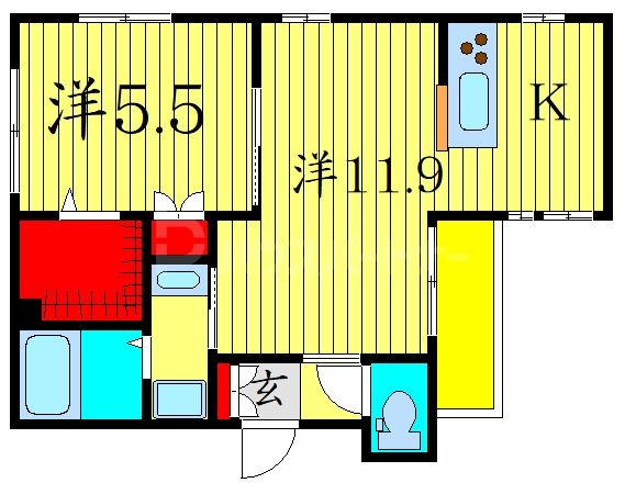 葛飾区お花茶屋のマンションの間取り