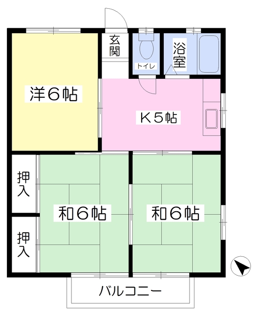 筑紫ハイツの間取り