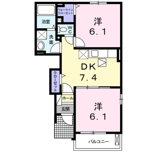 佐久市跡部のアパートの間取り