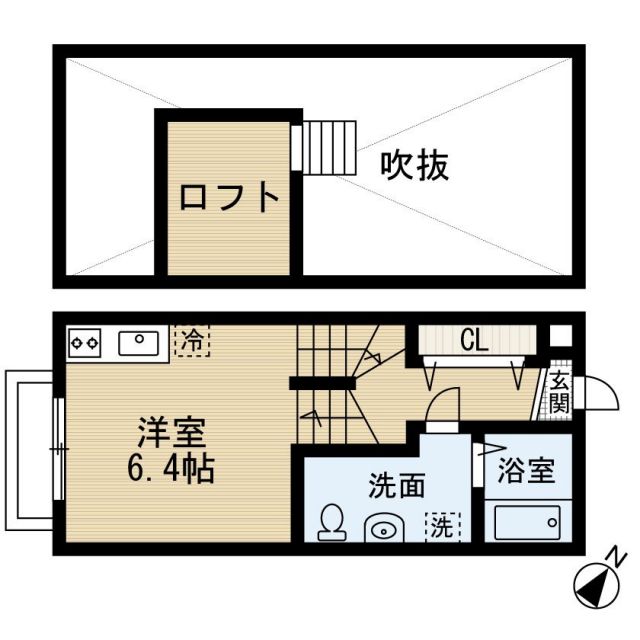 八千代市八千代台東のアパートの間取り