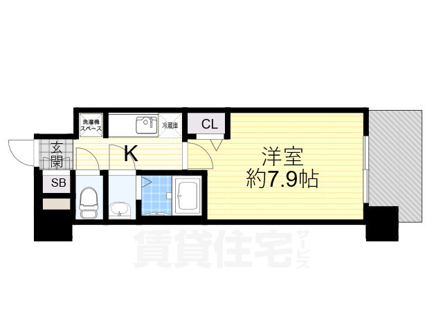 プレサンスNEO上新庄PRIMECRUISの間取り