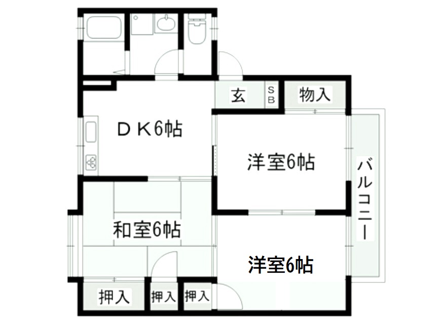 揖保郡太子町矢田部のアパートの間取り