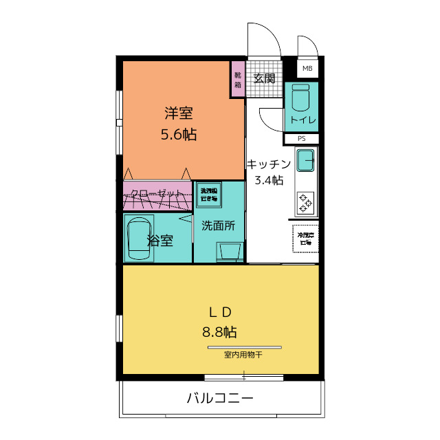 ＬＡＶＩＥ長嶺（ラヴィ　ナガミネ）の間取り