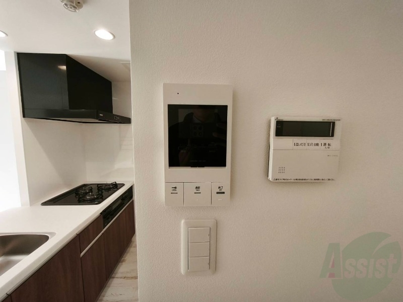 セキュリティ　モニタ付インターホンでセキュリティ面も安心です。