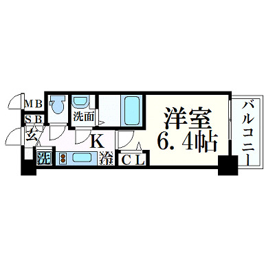 プレサンス心斎橋ブライトの間取り写真