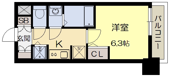 S-RESIDENCE江坂Eminenceの間取り写真