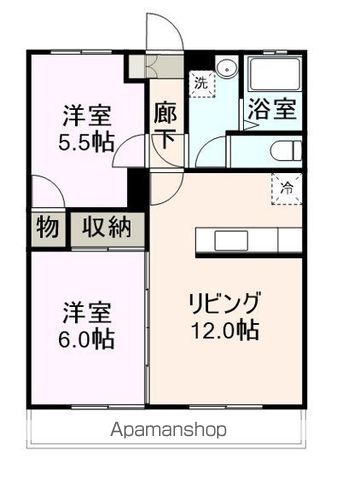 ＪＲ小野田線 南小野田駅 徒歩5分 3階建 築39年の間取り写真