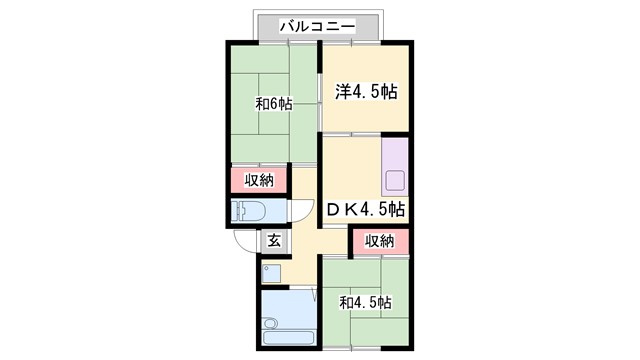 プレジール・沖 西棟の間取り写真