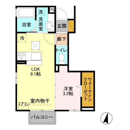 メゾンベール末広IIIの間取り写真