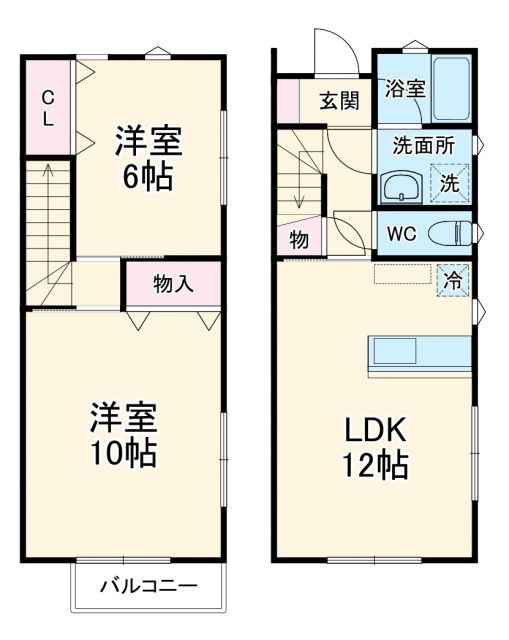 豊橋鉄道渥美線 高師駅 徒歩8分 2階建 築15年の間取り写真
