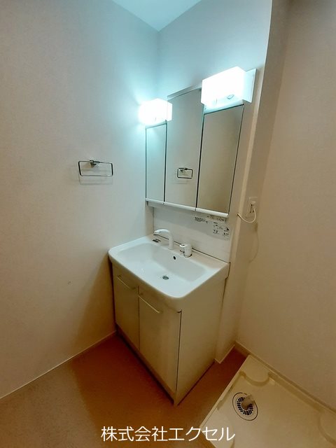 洗面設備　シャワー付き洗面台です。