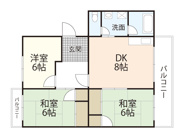 コーポミネカワの間取り