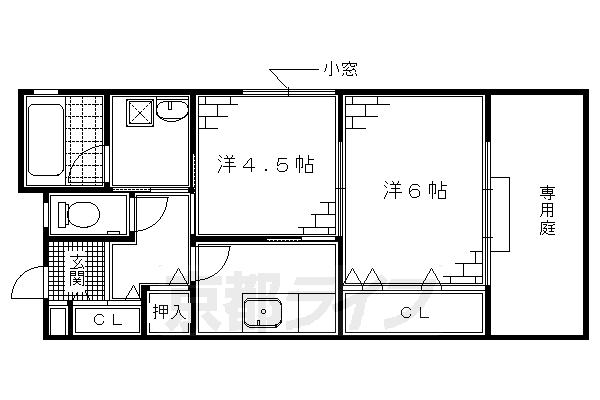 京都市伏見区深草寺内町のアパートの間取り