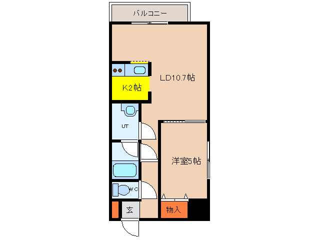 北海道函館市大森町（マンション）の賃貸物件の間取り