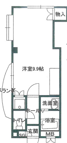 吹田市岸部中のマンションの間取り