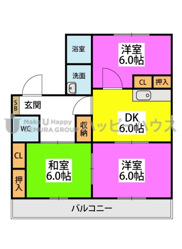 フラワーポテト正弥の間取り