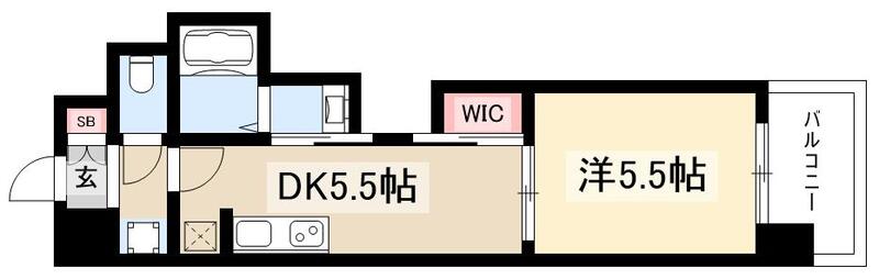 エステムコート名古屋平安通クチュールの間取り