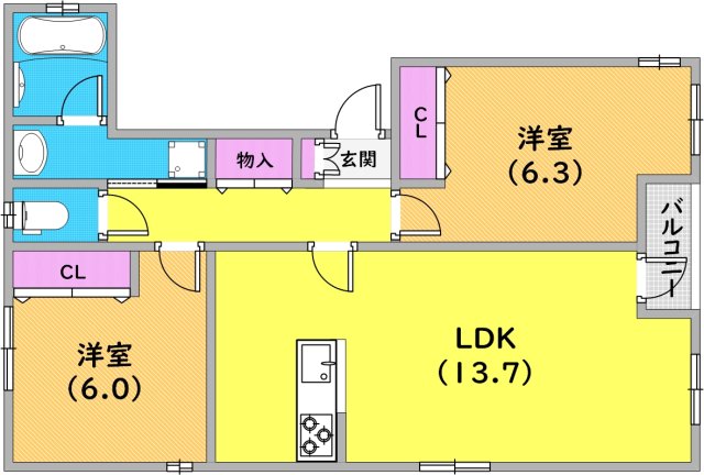 リフージュ本山の間取り