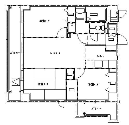 グランベール遠石弐番館の間取り