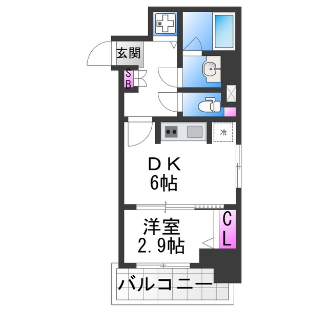 ライフフィールドなにわ本町ＲＵＥＬＬＥの間取り