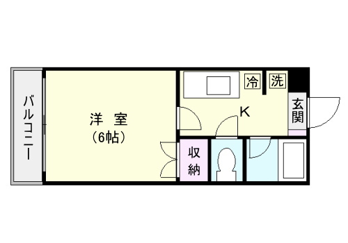 鹿児島市城山町のマンションの間取り