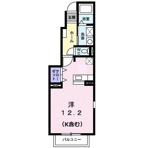 新居浜市桜木町のアパートの間取り