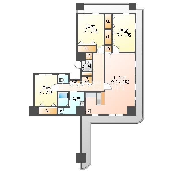 安城市相生町のマンションの間取り