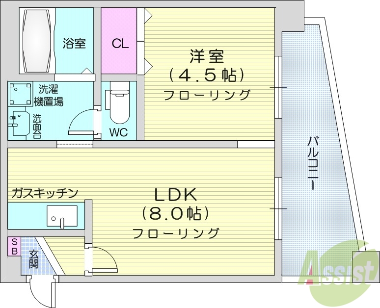 シティテラス南5条の間取り