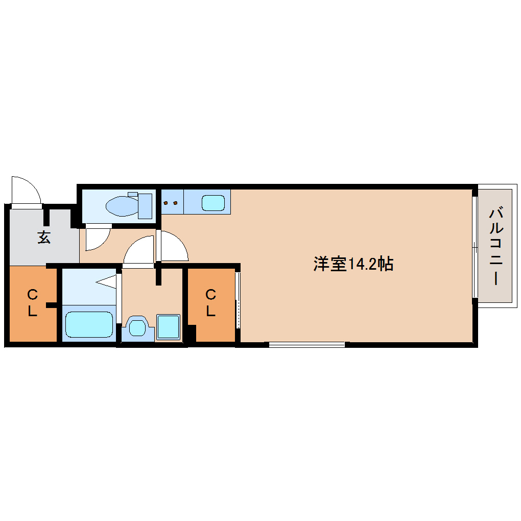 奈良市南城戸町のマンションの間取り