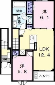 サントル　ヴィラージュ西之川Aの間取り