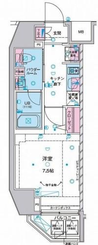 ジェノヴィア麻布十番グリーンヴェールの間取り