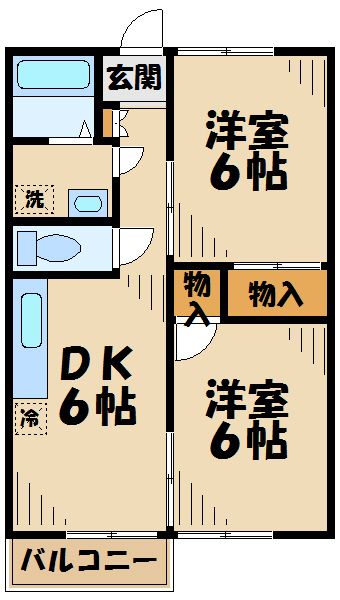 海老名市国分北のアパートの間取り