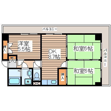 パレス上杉の間取り