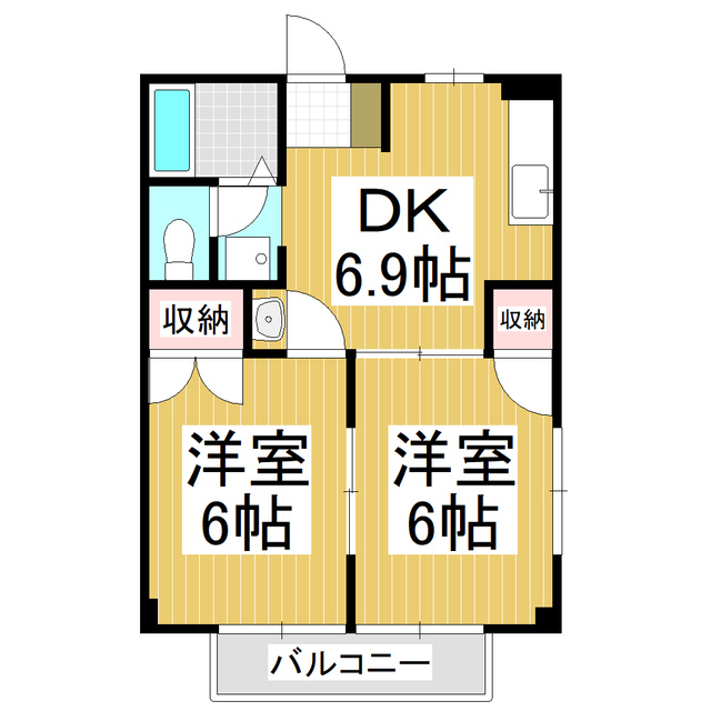 【東筑摩郡朝日村大字古見のアパートの間取り】