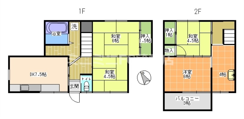 三谷町前田貸家の間取り