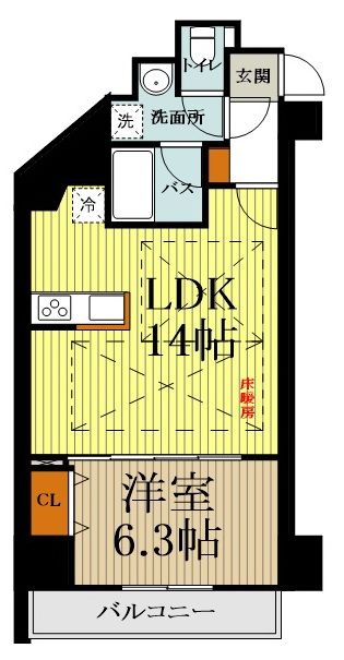 八王子市南町のマンションの間取り