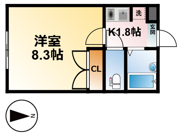 東金市北之幸谷のアパートの間取り