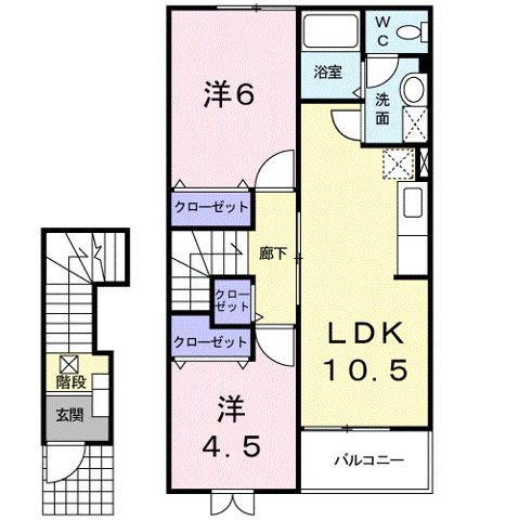 サンパティーク中村の間取り